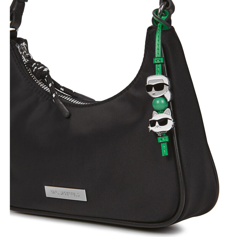 Karl Lagerfeld IKON NYLON SHOULDER POUCH Nero Borse a spalla Donna - 4