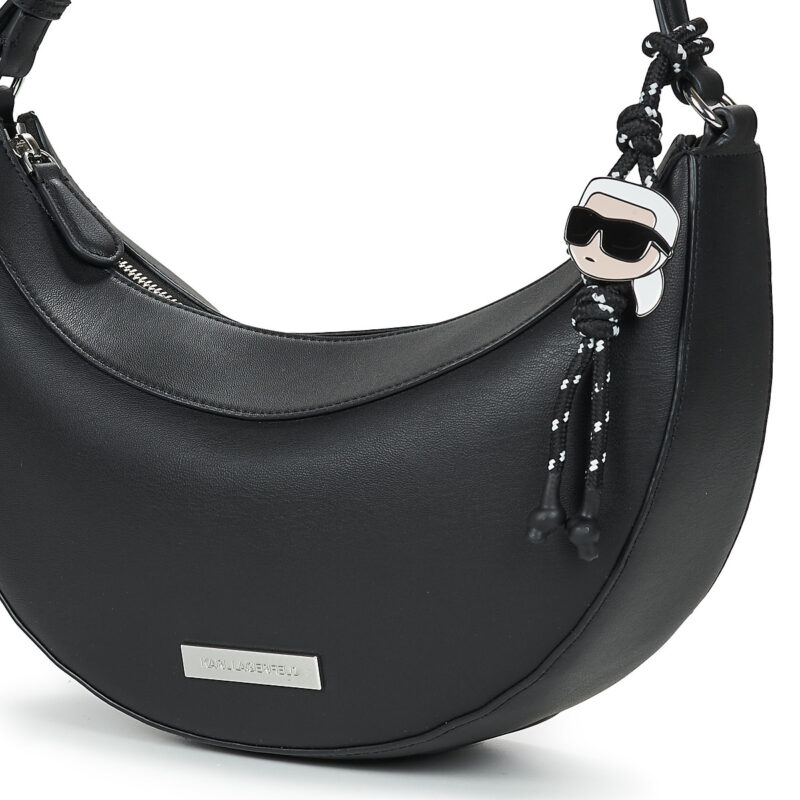 Karl Lagerfeld IKON SMOOTH HALFMOON SHB Nero Borse a spalla Donna - 4