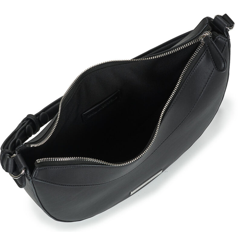 Karl Lagerfeld IKON SMOOTH HALFMOON SHB Nero Borse a spalla Donna - 5