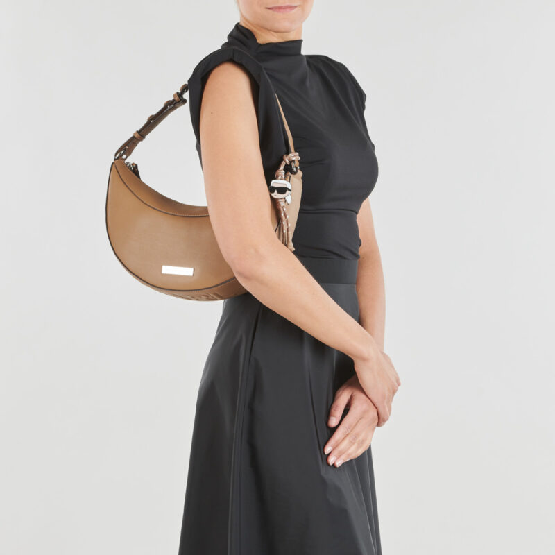 Karl Lagerfeld IKON SMOOTH HALFMOON SHB Marrone Borse a spalla Donna - 6