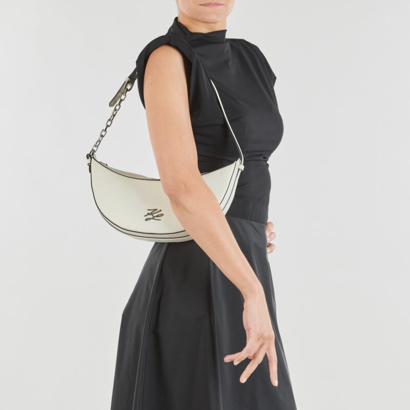 Karl Lagerfeld K/AUTOGRAPH SM HALFMOON SHB Bianco Borse a spalla Donna - 6