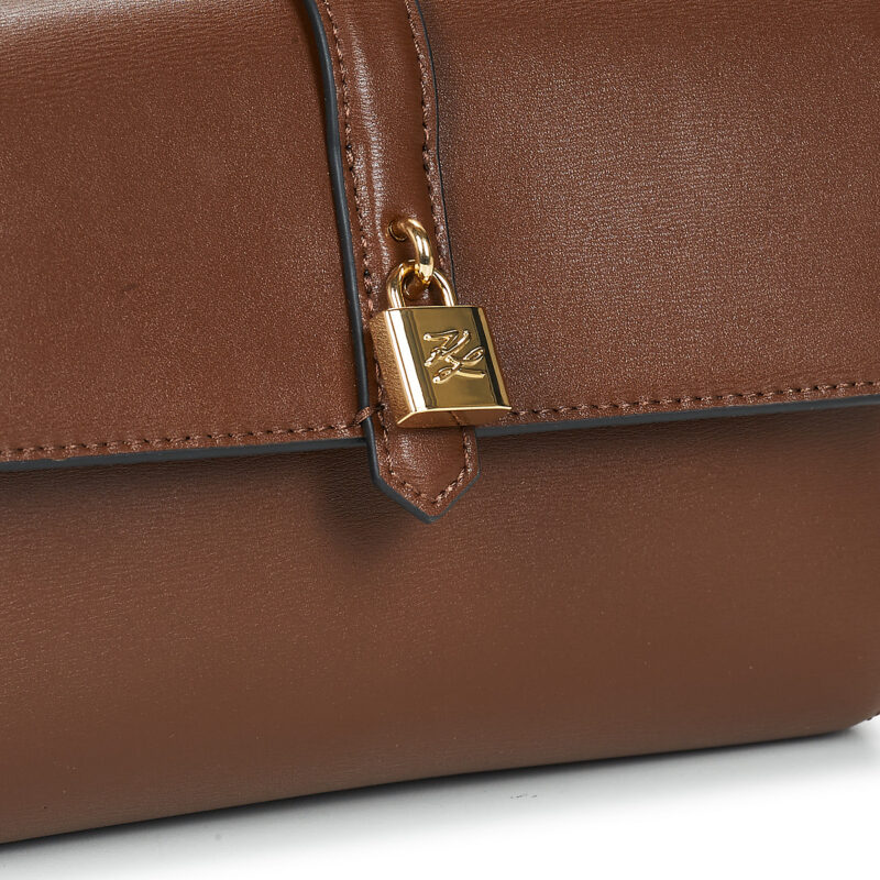 Karl Lagerfeld K/AUTOGRAPH PADLOCK SM FLAP CB Marrone Borsa a tracolla Donna - 4