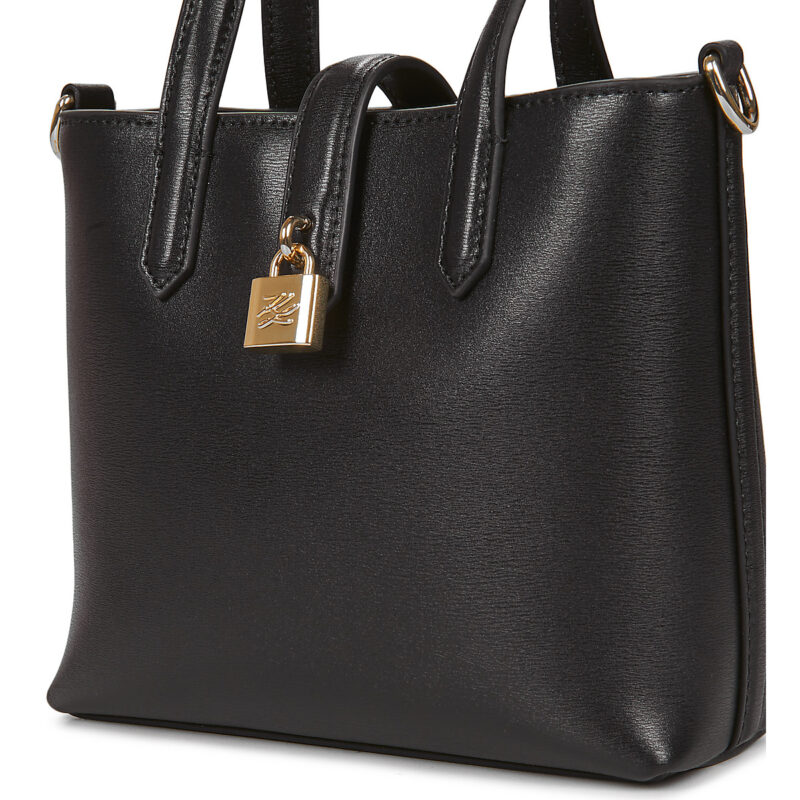 Karl Lagerfeld K/AUTOGRAPH PADLOCK MINI TOTE Nero Borsa a tracolla Donna - 4