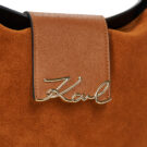 Karl Lagerfeld K/SIGNATURE FL HALFMOON SB SUE Marrone Borse a spalla Donna - 4