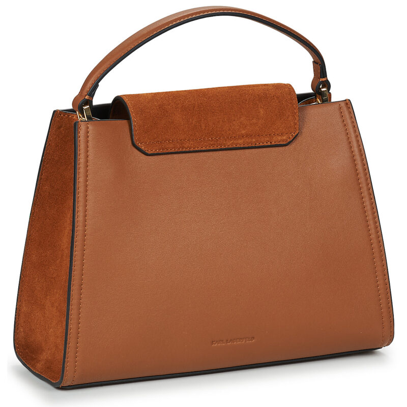 Donna Karl Lagerfeld K/SIGNATURE MD TOP HANDLE SUED Marrone Borsetta Donna - 2