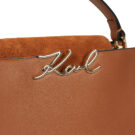 Donna Karl Lagerfeld K/SIGNATURE MD TOP HANDLE SUED Marrone Borsetta Donna - 4