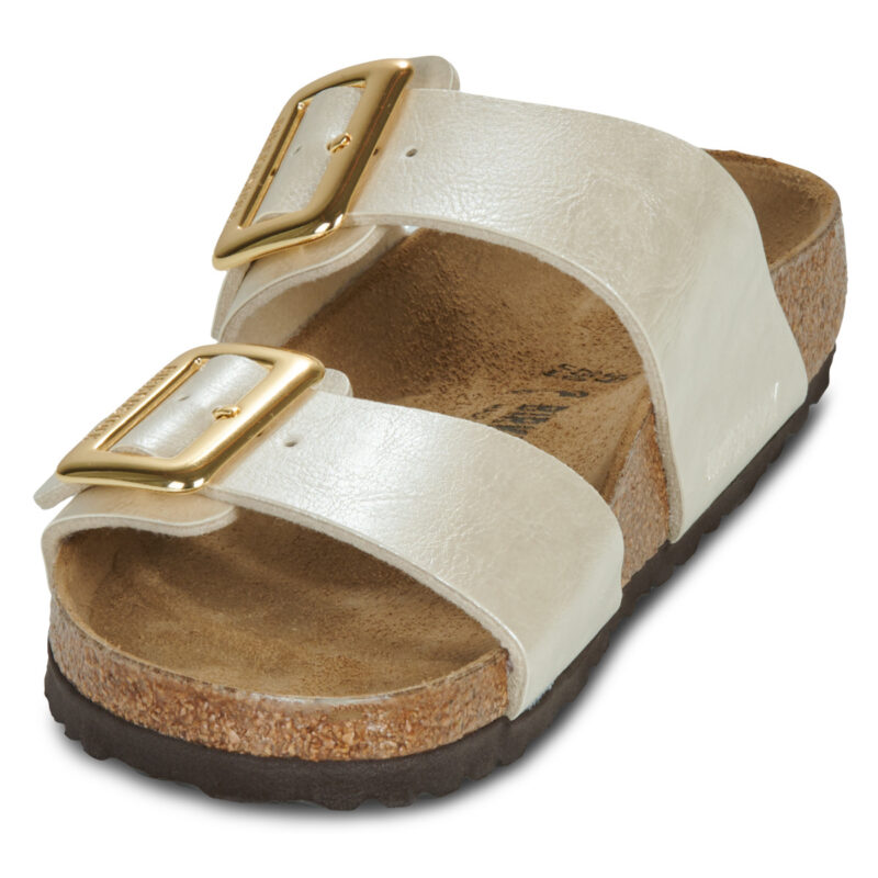 BIRKENSTOCK Sydney Cushion Buckle Birko-flor / Perla / White / Stretto Bianco Ciabatta Donna - 3