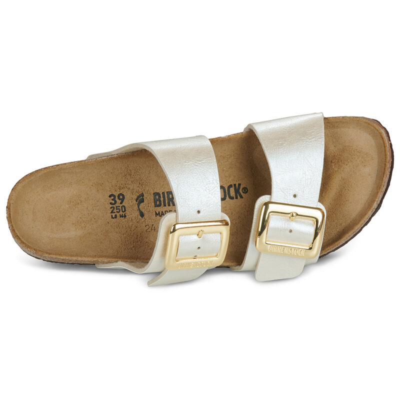 BIRKENSTOCK Sydney Cushion Buckle Birko-flor / Perla / White / Stretto Bianco Ciabatta Donna - 6