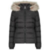 Piumino  Tommy Jeans  TJW BASIC HOODED DOWN JACKET  Nero -   Piumini Donna