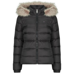 Piumino Tommy Jeans TJW BASIC HOODED DOWN JACKET Nero Piumini Donna