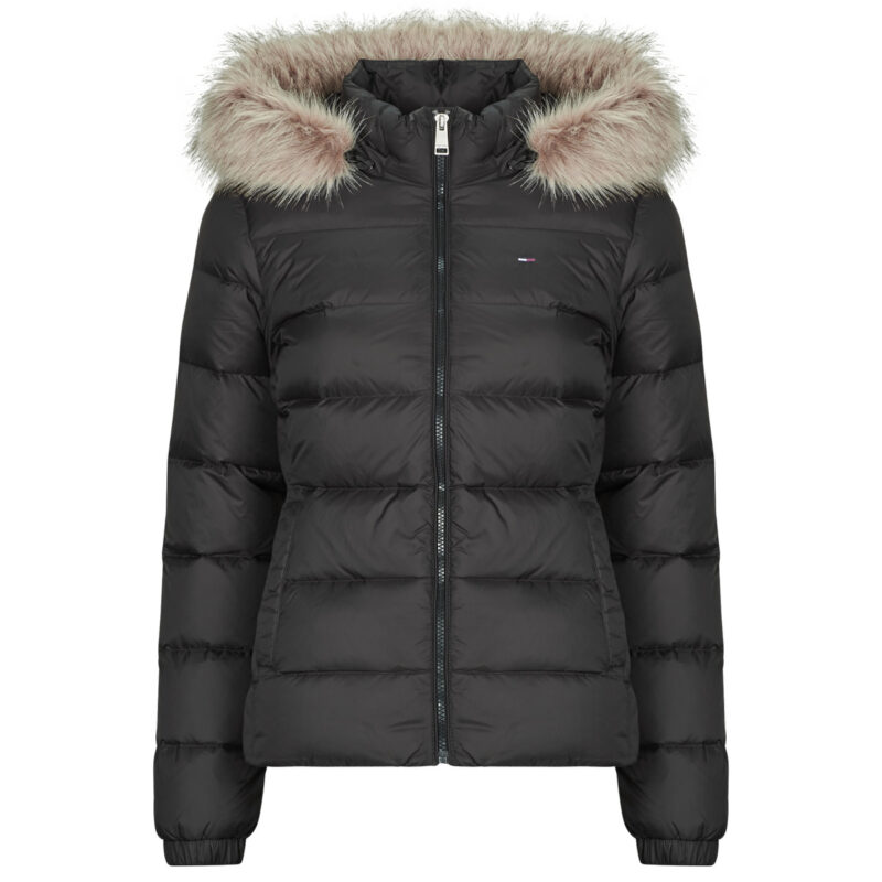 Piumino  Tommy Jeans  TJW BASIC HOODED DOWN JACKET  Nero -   Piumini Donna - 1