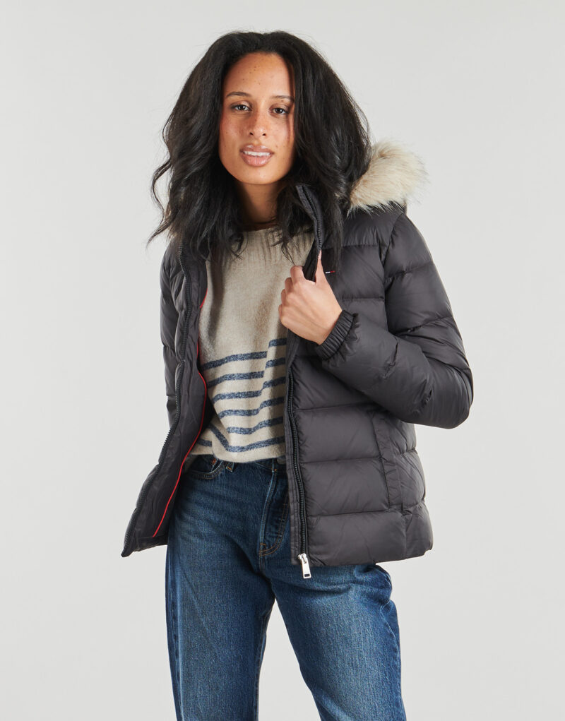Piumino  Tommy Jeans  TJW BASIC HOODED DOWN JACKET  Nero -   Piumini Donna - 2