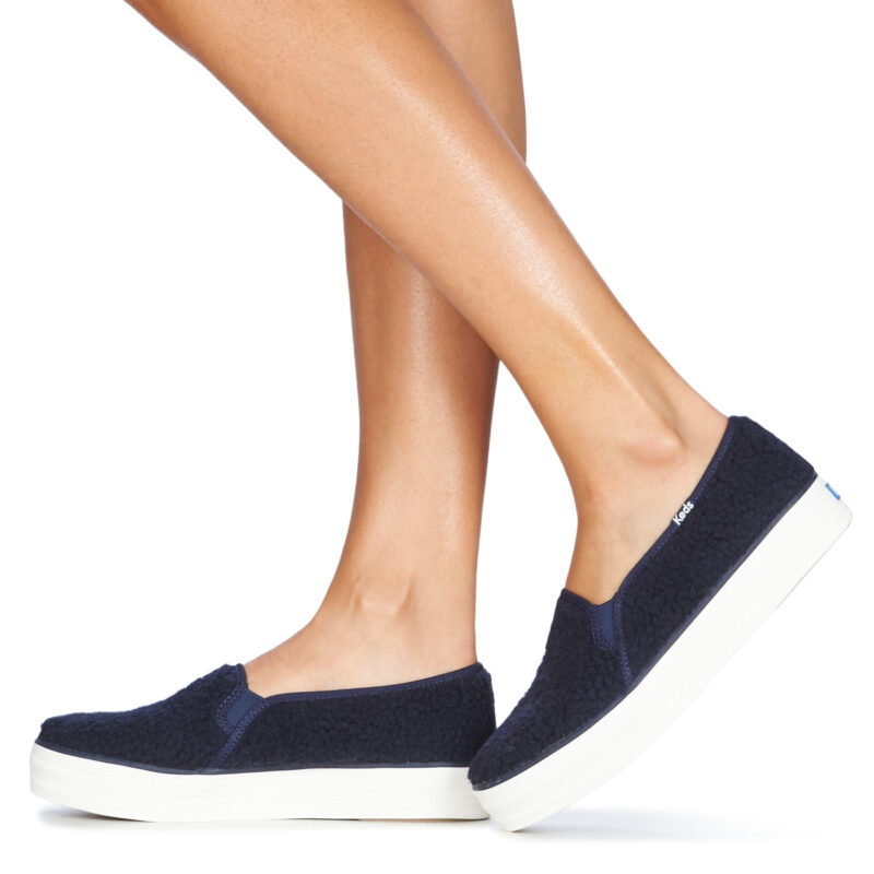 Keds TRIPLE DECKER FAUX SHEARLING Blu Slip on Donna - 8