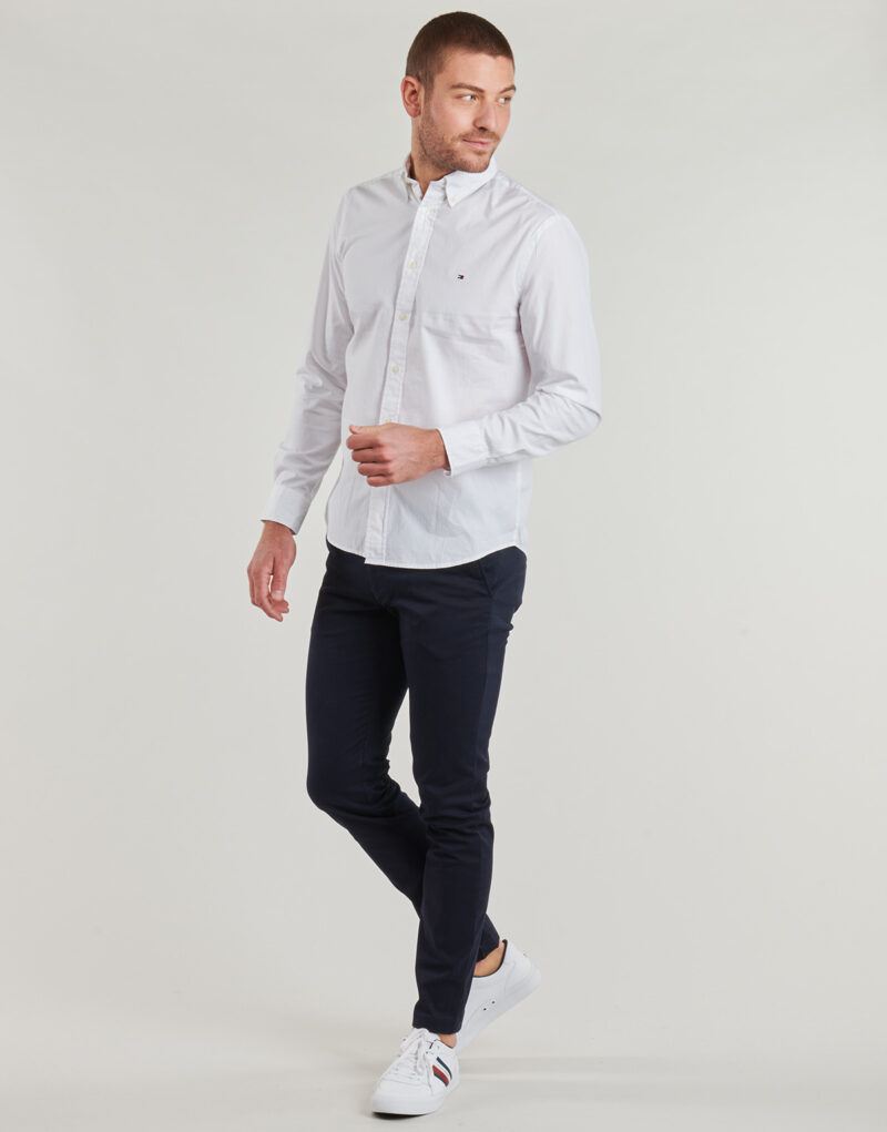 Camicia a maniche lunghe  Tommy Hilfiger  CORE FLEX POPLIN SOLID RF SHIRT  Bianco Camicie a maniche lunghe Uomo - 3