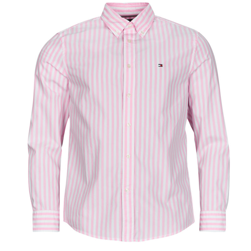Camicia a maniche lunghe  Tommy Hilfiger  FLEX POPLIN CLASSIC STP RF SHIRT  Rosa Camicie a maniche lunghe Uomo - 1