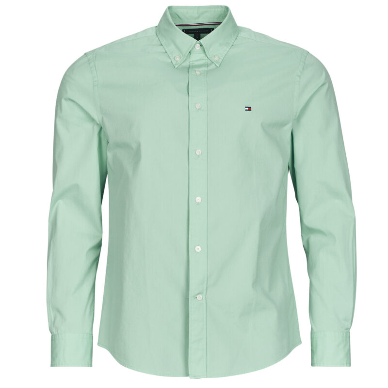Camicia a maniche lunghe  Tommy Hilfiger  FLEX POPLIN SOLID RF SHIRT  Verde Camicie a maniche lunghe Uomo - 1