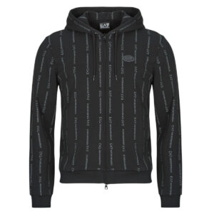 Felpa uomo Emporio Armani EA7  TRAIN GRAPHIC SERIES M HOODIE FZ COPL MONOGRAM PRINTED  Nero Emporio Armani EA7 8033920104871