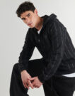Emporio Armani EA7 TRAIN GRAPHIC SERIES M HOODIE FZ COPL MONOGRAM PRINTED Schwarz Kapuzenpullover Herren - 5