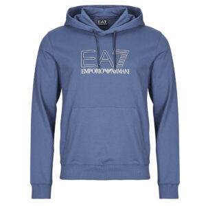 Felpa uomo Emporio Armani EA7  TRAIN VISIBILITY M HOODIE RN COFT  Blu Emporio Armani EA7 8033919970104