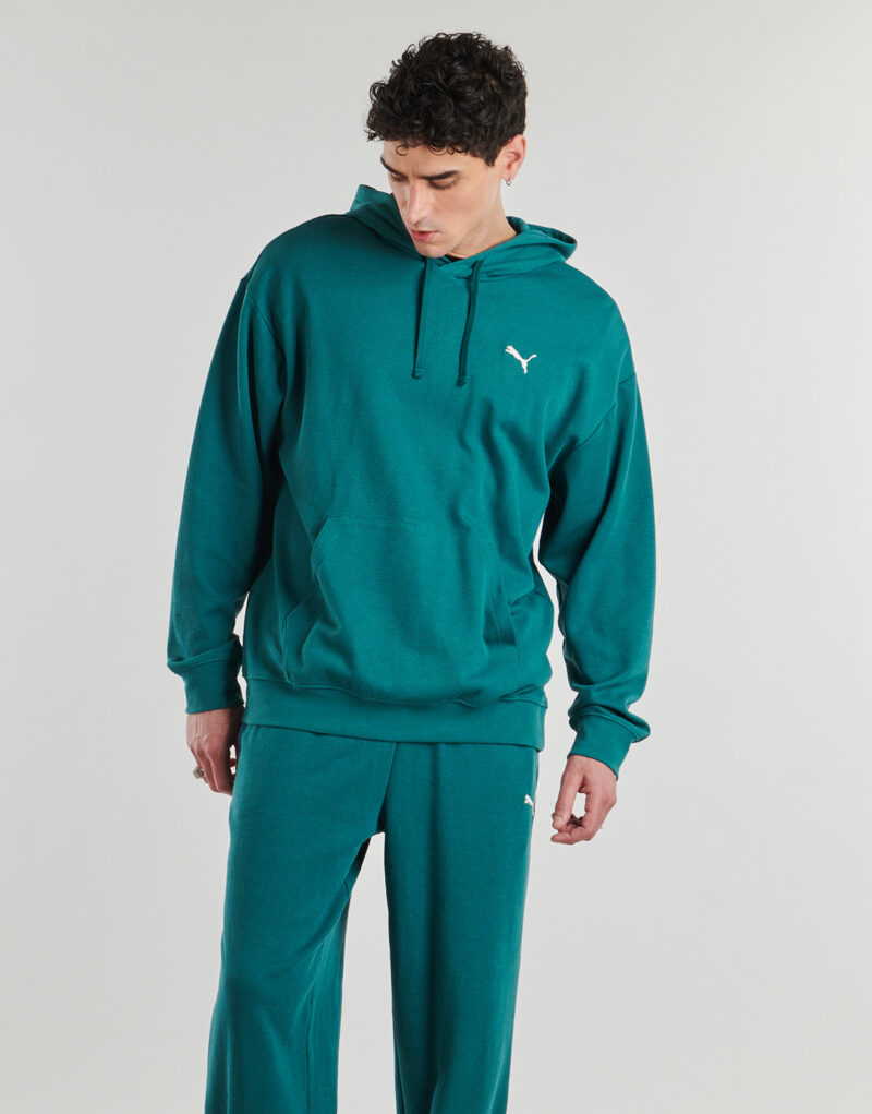 Felpe con cappuccio Puma ESS ELEVATED Relaxed Hoodie Verde Felpe con cappuccio Uomo - 2