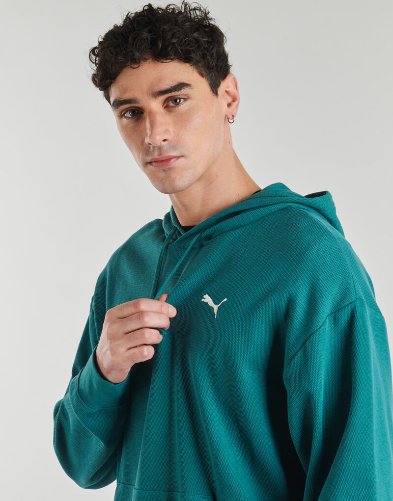 Felpe con cappuccio Puma ESS ELEVATED Relaxed Hoodie Verde Felpe con cappuccio Uomo - 5