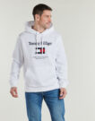 Tommy Hilfiger Kapuzenpullover TOMMY EMBRO FLAG HOODIE Weiß Kapuzenpullover Herren - 2