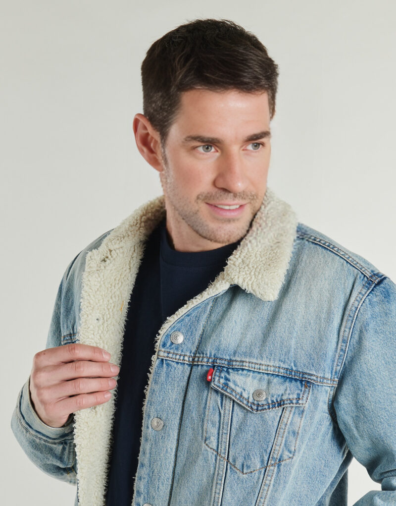 Giubbotto  Levis  TYPE 3 SHERPA TRUCKER  Blu -  Giubbotti Uomo - 5