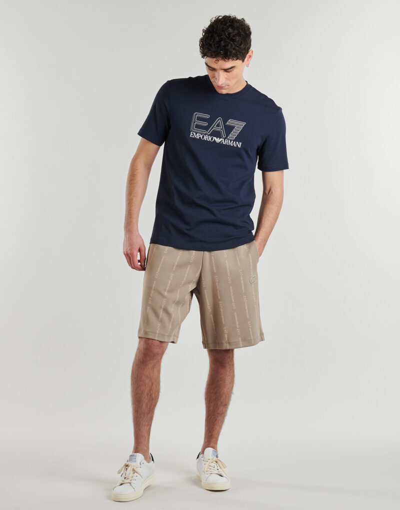 Pantaloni corti Emporio Armani EA7 TRAIN GRAPHIC BERMUDA MONOGRAM PRINTED Beige Pantaloni corti Uomo - 2