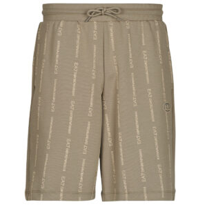 Pantaloni corti uomo Emporio Armani EA7  TRAIN GRAPHIC BERMUDA MONOGRAM PRINTED  Beige Emporio Armani EA7 8033920109982
