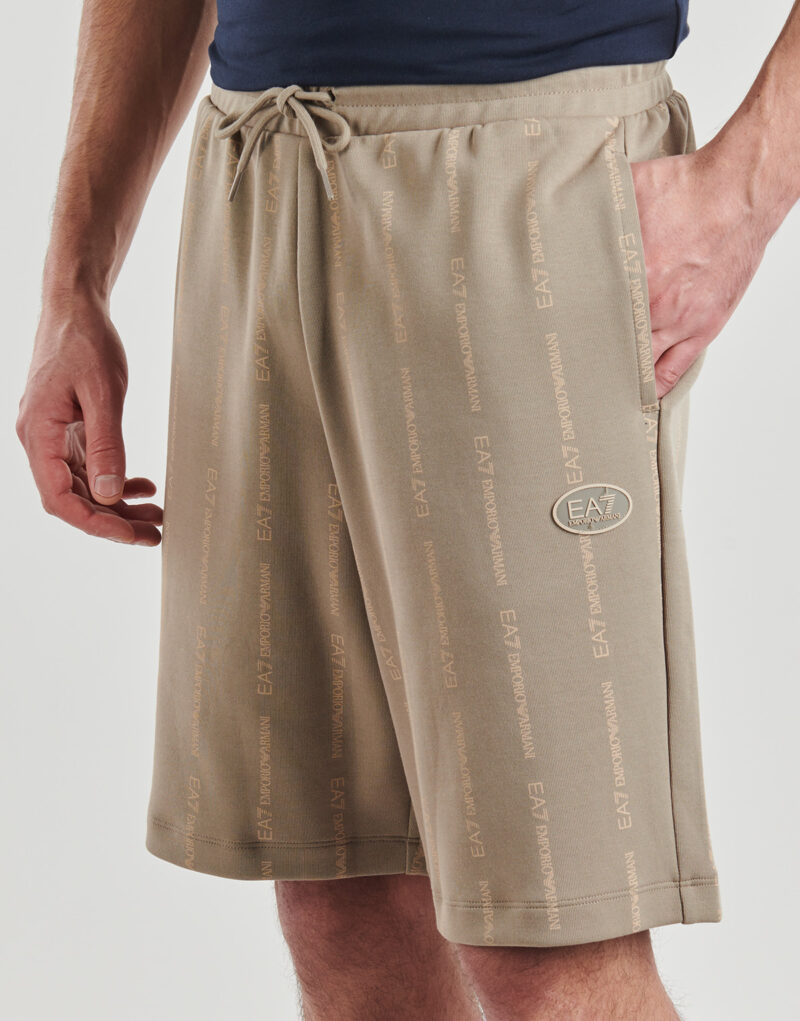 Pantaloni corti Emporio Armani EA7 TRAIN GRAPHIC BERMUDA MONOGRAM PRINTED Beige Pantaloni corti Uomo - 5