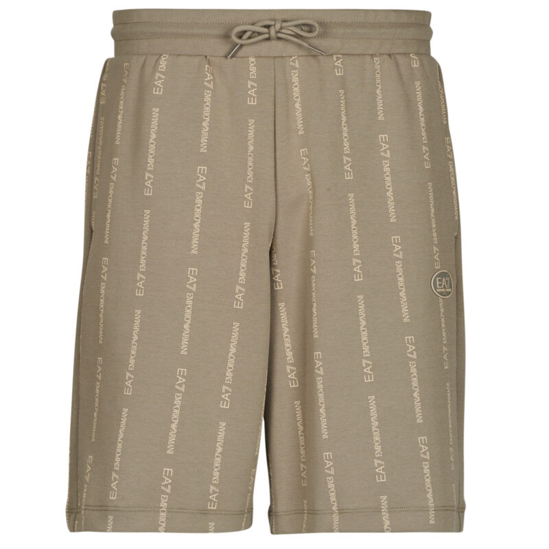 Pantaloni corti Emporio Armani EA7 TRAIN GRAPHIC BERMUDA MONOGRAM PRINTED Beige Pantaloni corti Uomo - 1