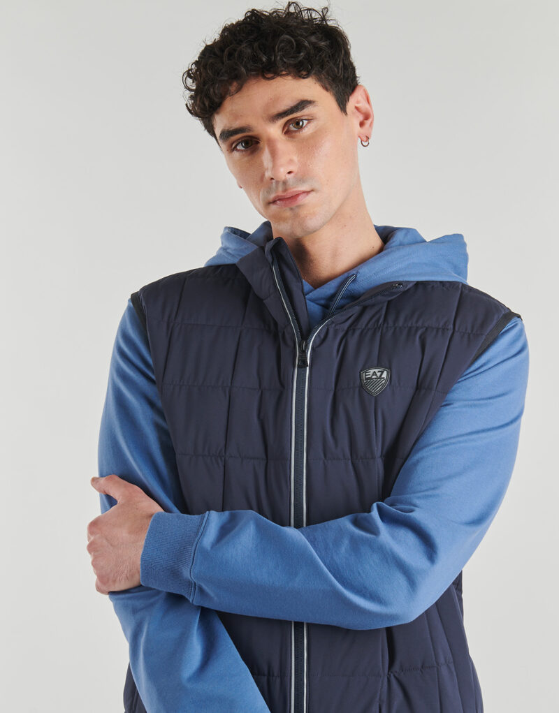 Daunenjacke Emporio Armani EA7 TRAIN PREMIUM SHIELD M THERMORE VEST Marine Herren-Daunenjacken - 5