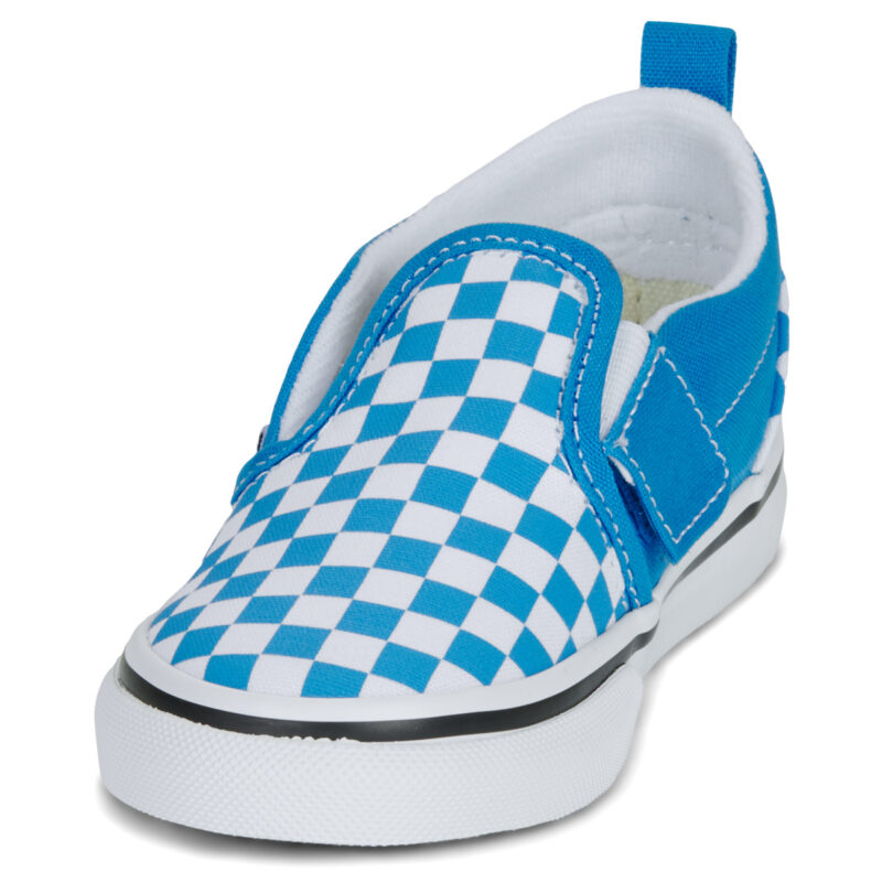 Vans Slip-On V COLOR THEORY CHECKERBOARD Bright Azure Blu Slip on Bambino - 3