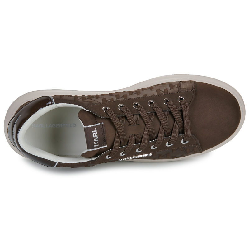 Karl Lagerfeld KAPRI MENS Monogram Emboss Lo Brown Men's Sneakers - 6