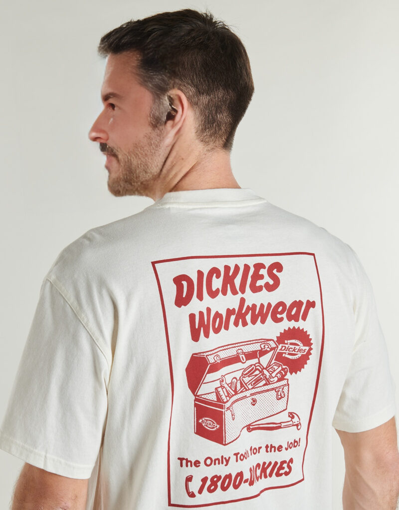 Camiseta Dickies DRY RIDGE SS TEE EGRET Blanco Camiseta de manga corta para hombre - 5
