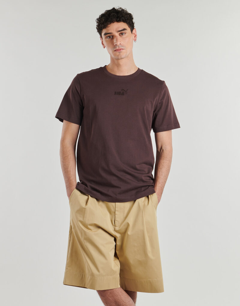 T-shirt Puma ESS Small No. 1 Logo centered Tee Marrone T-shirt maniche corte Uomo - 2