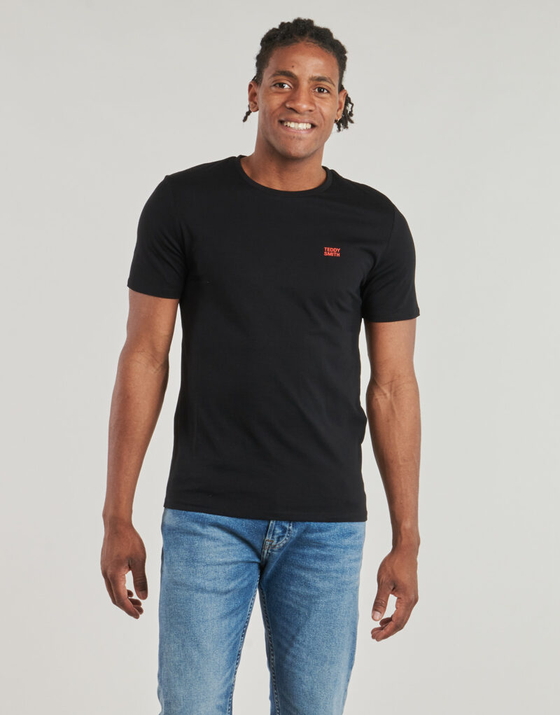 Teddy Smith THE TEE 1 MC Schwarzes Herren-T-Shirt mit kurzen &Auml;rmeln - Gr&ouml;&szlig;e 2