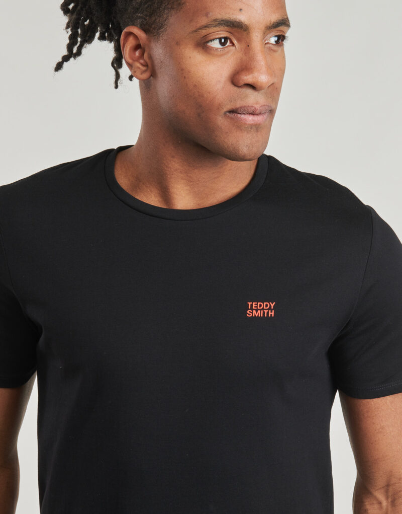 Teddy Smith THE TEE 1 MC Schwarzes Herren-T-Shirt mit kurzen &Auml;rmeln - Gr&ouml;&szlig;e 5