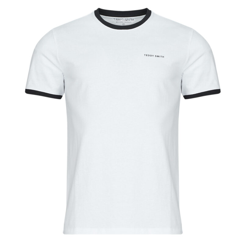 T-shirt blanc Teddy Smith THE-TEE 2 R MC &agrave; manches courtes pour homme - 1
