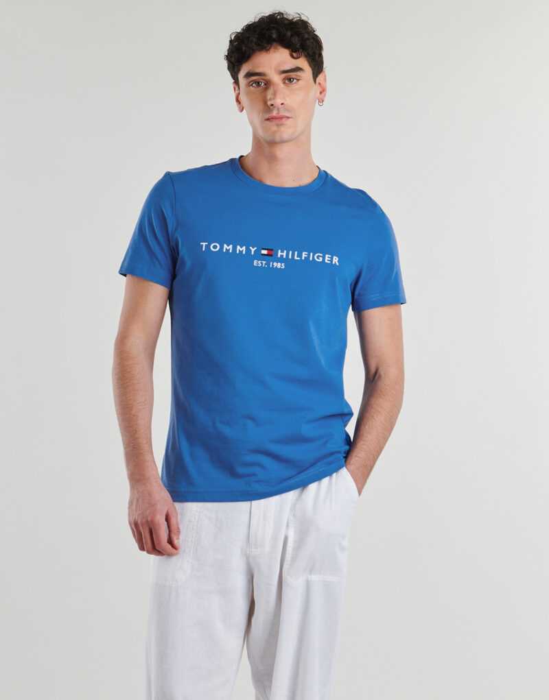 T-shirt Tommy Hilfiger TOMMY LOGO TEE Blu T-shirt maniche corte Uomo - 2