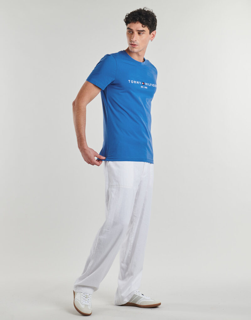 T-shirt Tommy Hilfiger TOMMY LOGO TEE Blu T-shirt maniche corte Uomo - 3