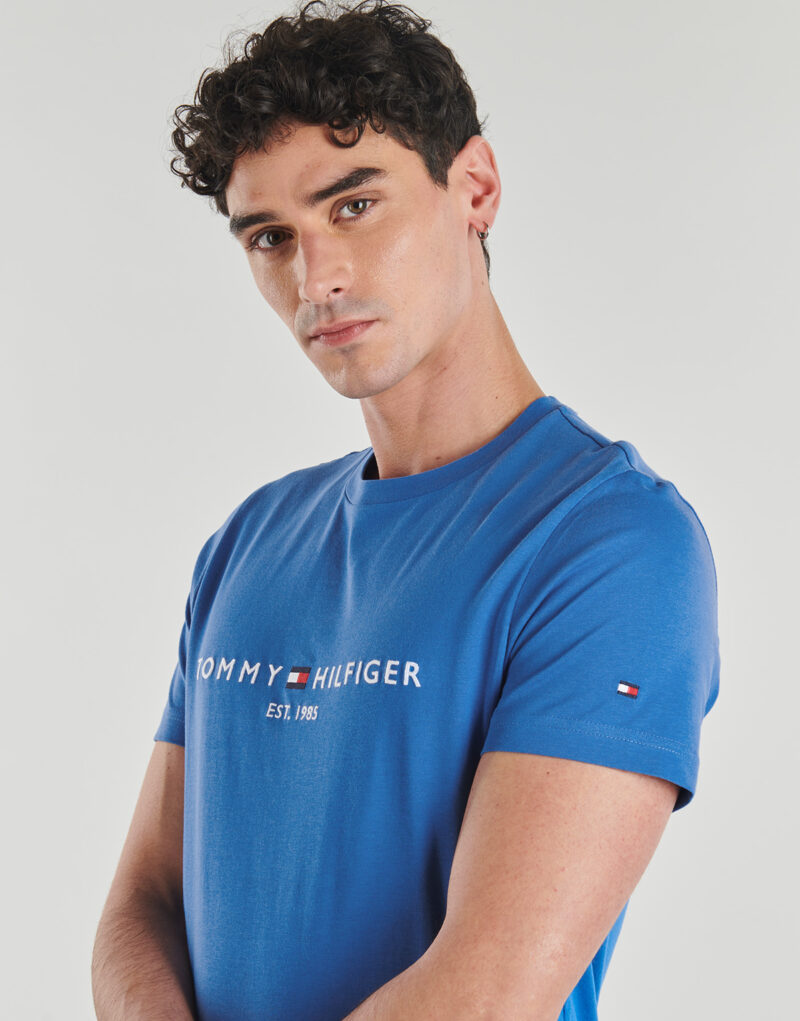 T-shirt Tommy Hilfiger TOMMY LOGO TEE Blu T-shirt maniche corte Uomo - 5