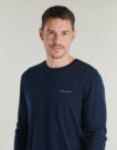 T-shirts &agrave; manches longues Tommy Jeans TJM SLIM CHEST LINEAR LS TEE EXT Marine T-shirts &agrave; manches longues pour hommes - 5