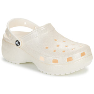 Crocs Classic Platform Glitter ClogW Bianco Zoccoli Donna