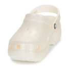 Zuecos Crocs Classic Platform Glitter para mujer, color blanco - 3