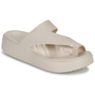 Crocs Getaway Platform Toe Loop Beige Infradito Donna - 1