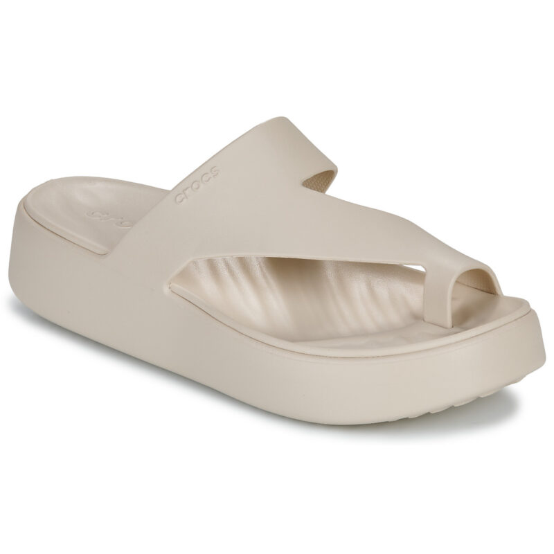 Crocs Getaway Platform Toe Loop Beige Infradito Donna - 1
