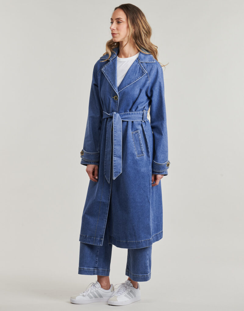 Trench Only ONLMALOU Blue Trench Coat Women - 3