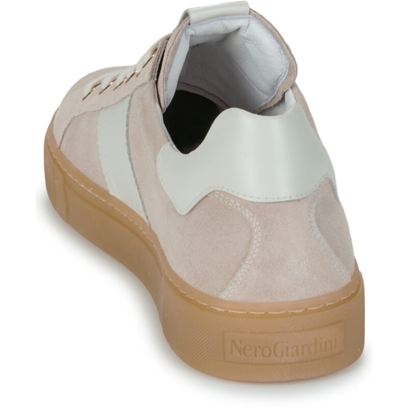 NeroGiardini E513005D Beige Damen-Sneaker, niedrig geschnitten - Gr&ouml;&szlig;e 5