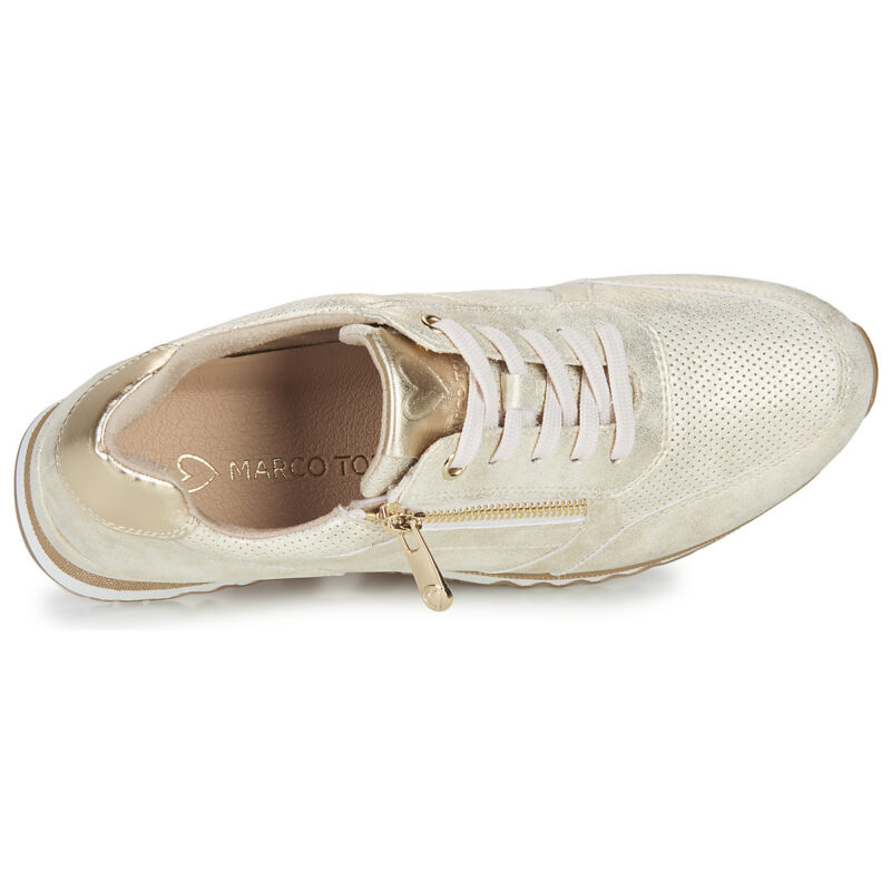 Marco Tozzi 2-23782-41-447 Goldene Damen-Sneaker, niedrig geschnitten - Gr&ouml;&szlig;e 6